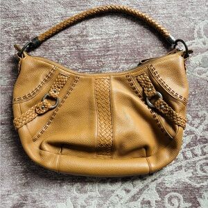 Tan Leather medium hobo shoulder bag purse